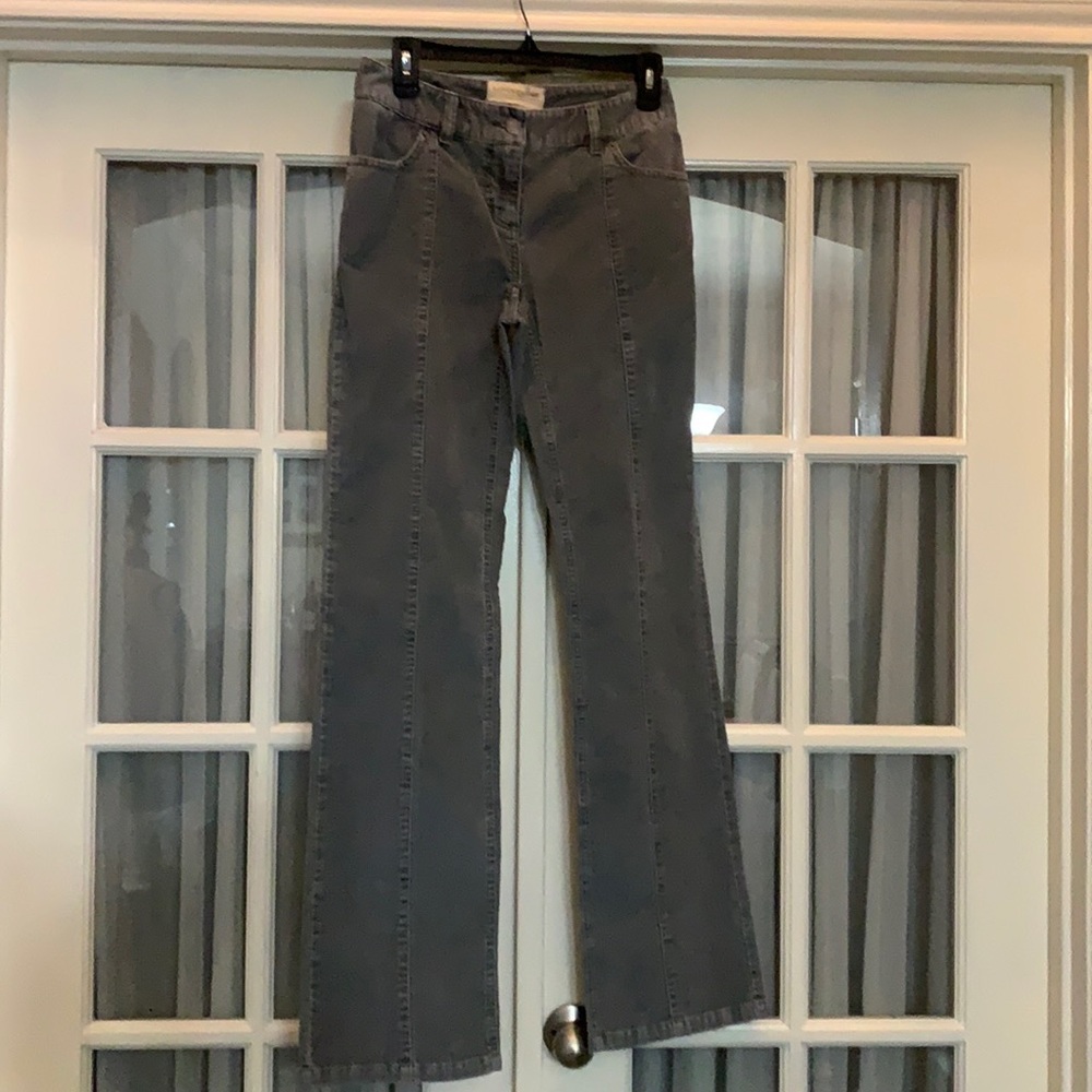 London Jean The Christie Fit chino stretch gray corduroy jeans pants Size 4L